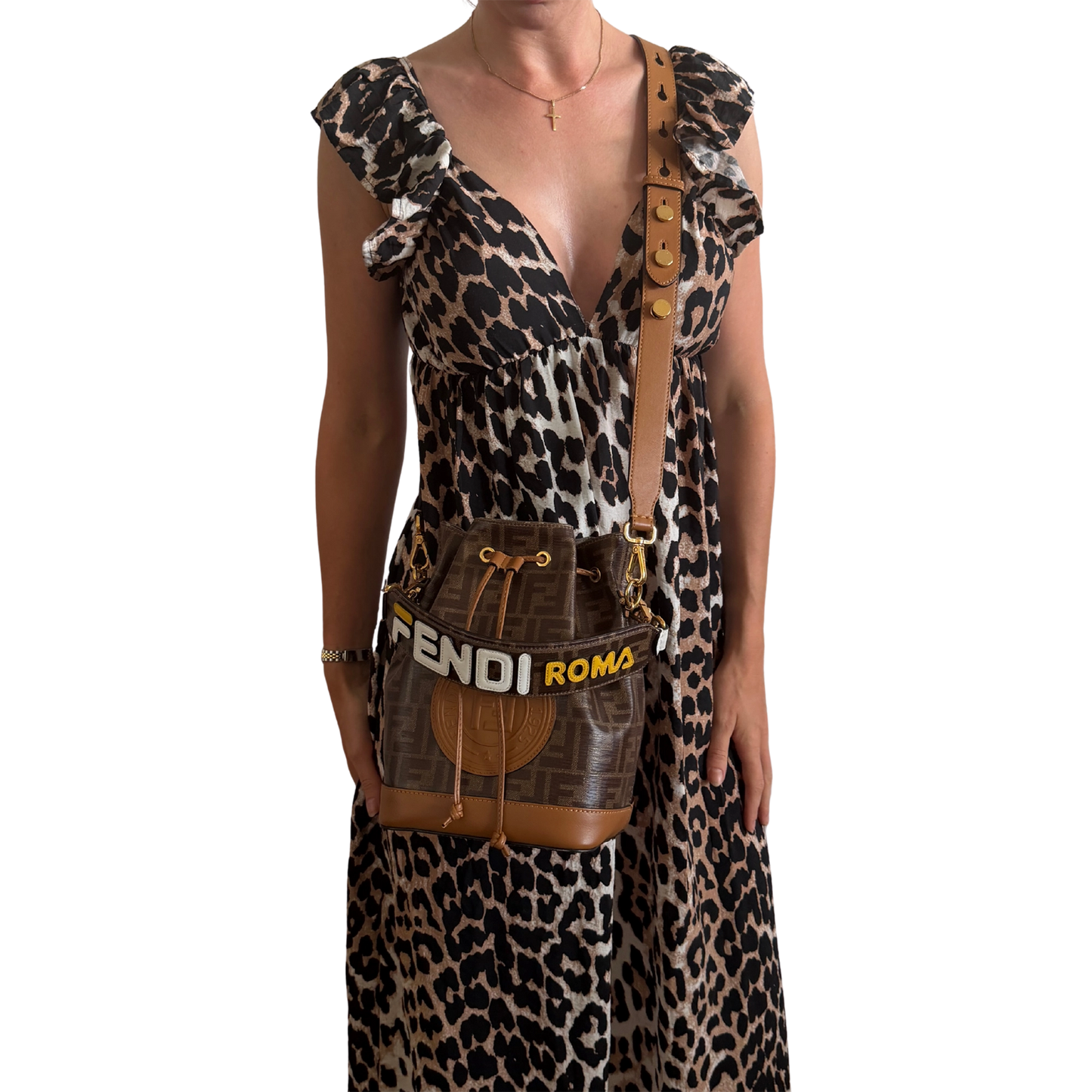 Fendi Mon Tresor Drawstring Bucket Bag braun / gut Fendi