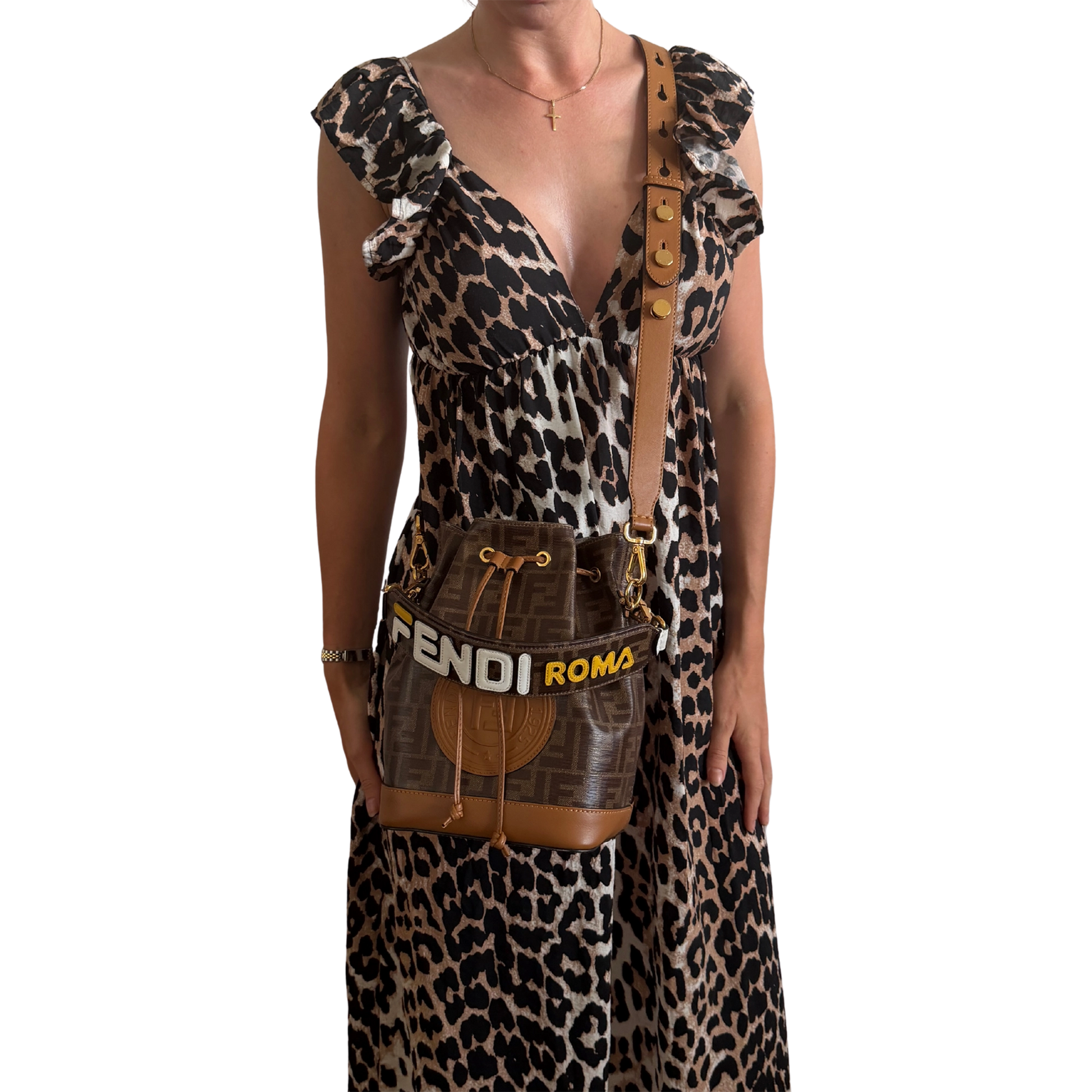 Fendi Mon Tresor Drawstring Bucket Bag braun / gut Fendi