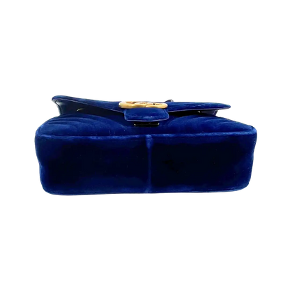Gucci GG Marmont Mini cobalt blue Samttasche / sehr gut Gucci