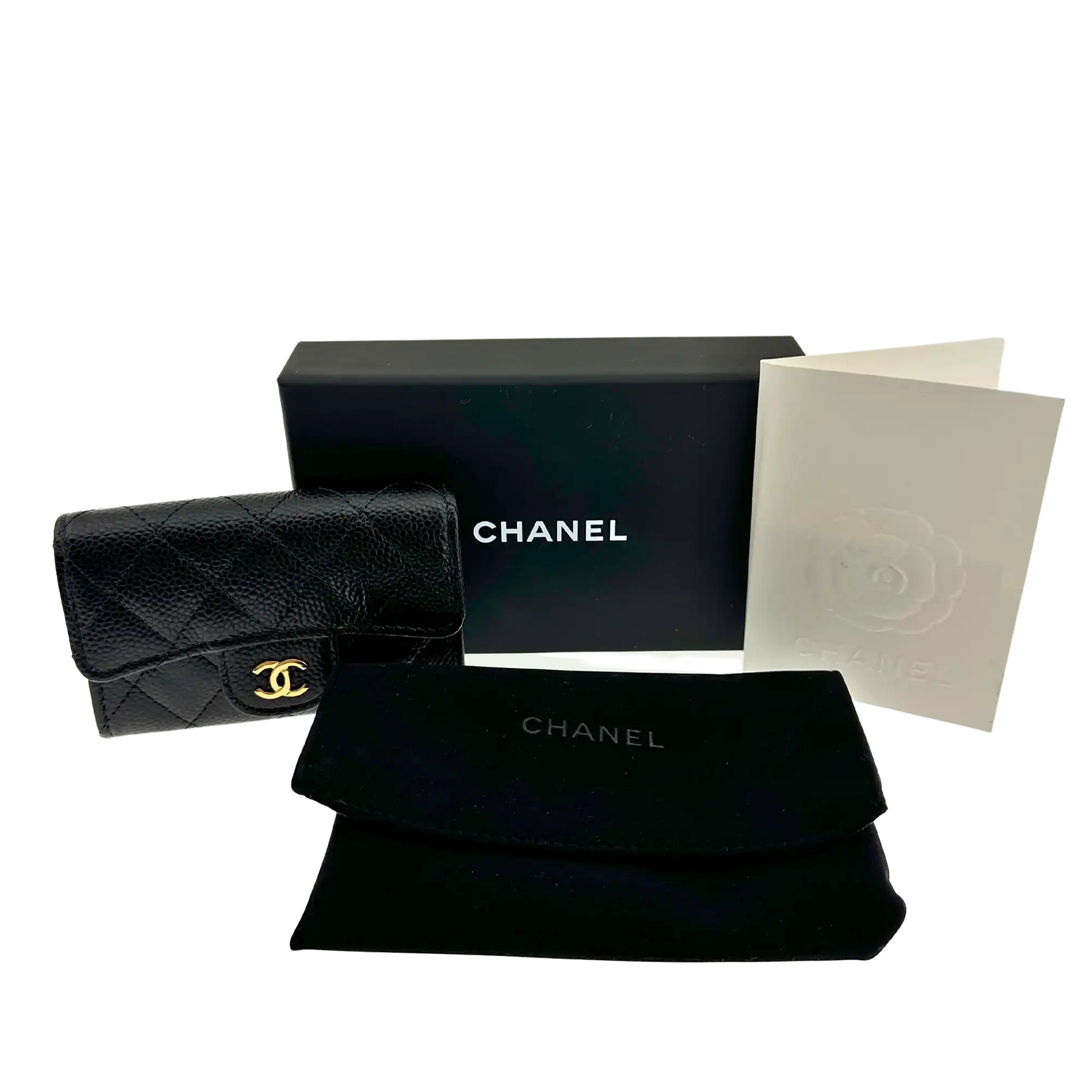 Chanel Timeless kleine Geldbörse (Kreditkartenetui) Kaviarleder schwarz Fullset 2025 / neuwertig Chanel