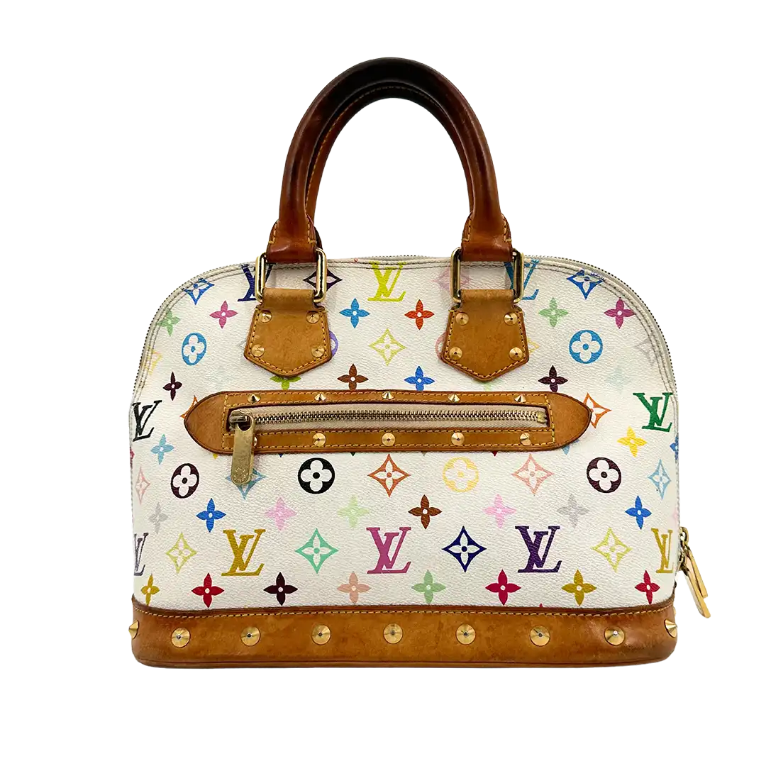 Louis Vuitton Takashi Murakami Alma PM Multicolor White / akzeptabel Louis Vuitton