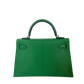 Hermès Mini Kelly II 20 Sellier Chevre Chamkila 1k Bambou Paladium Fullset / ungetragen Hermès