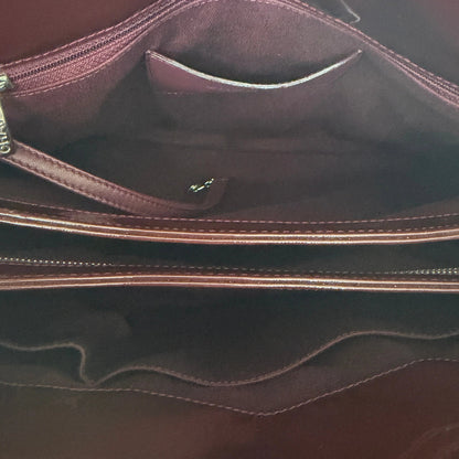 Chanel Mademoiselle Medium Schultertasche Lackleder Bordeaux / sehr gut Chanel