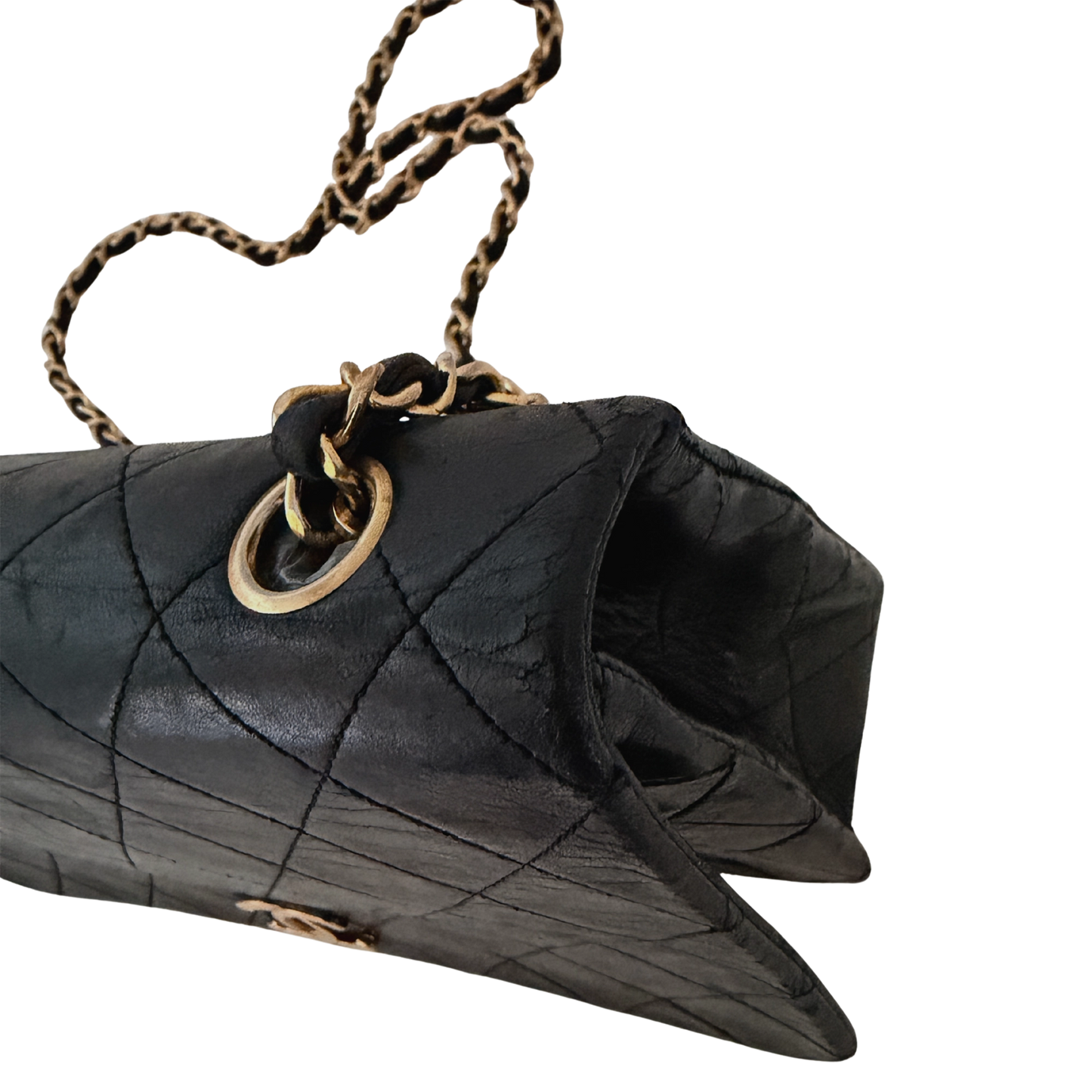 Chanel Timeless Single Flap Small Lammleder Schwarz / gut Chanel