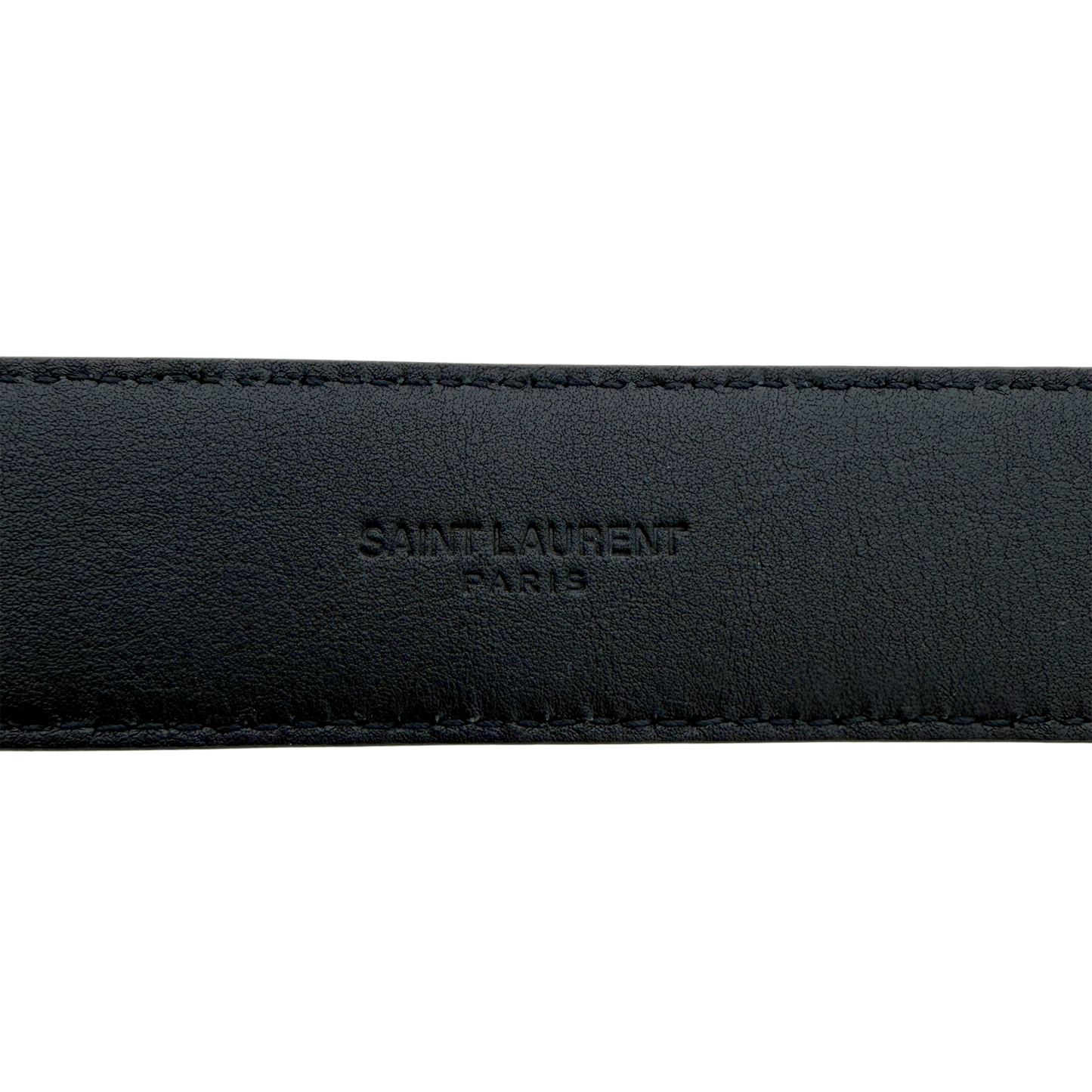 Saint Laurent Cassandre Gürtel  All black  80cm Schwarz / sehr gut Saint Laurent