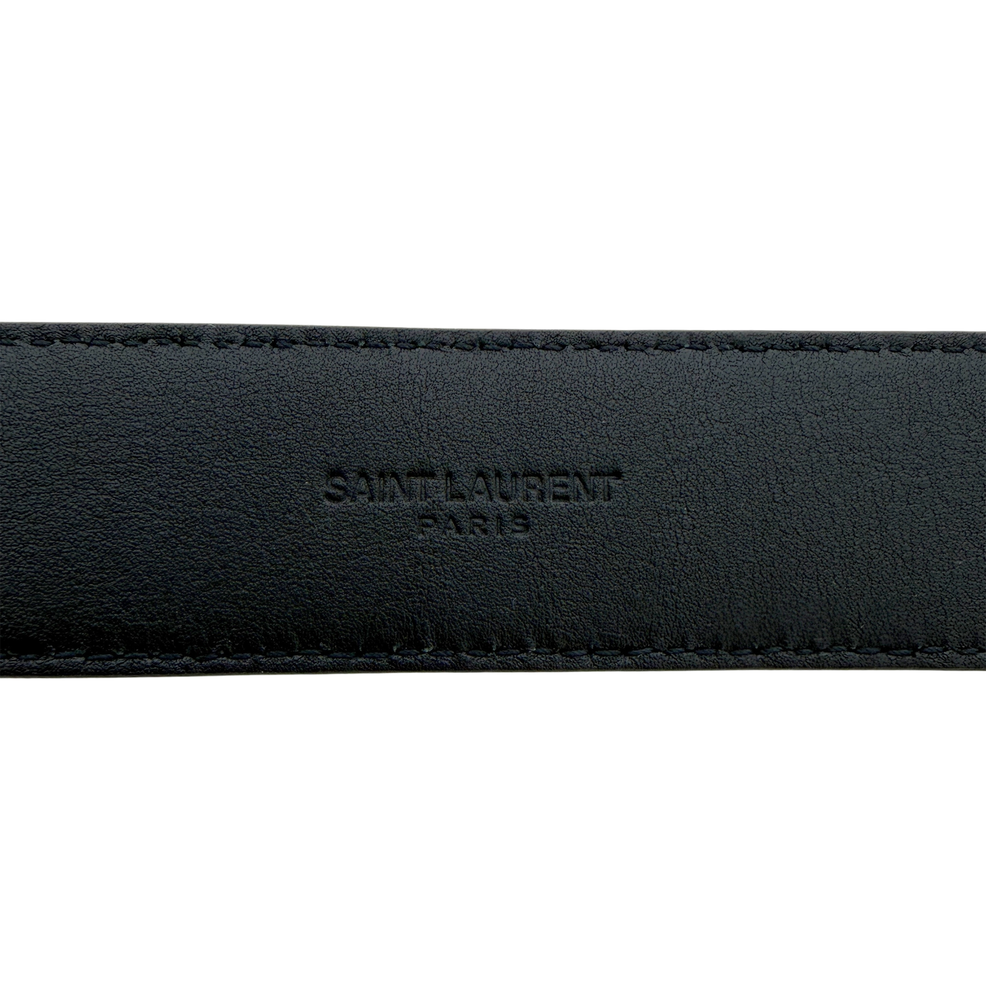 Saint Laurent Cassandre Gürtel  All black  80cm Schwarz / sehr gut Saint Laurent