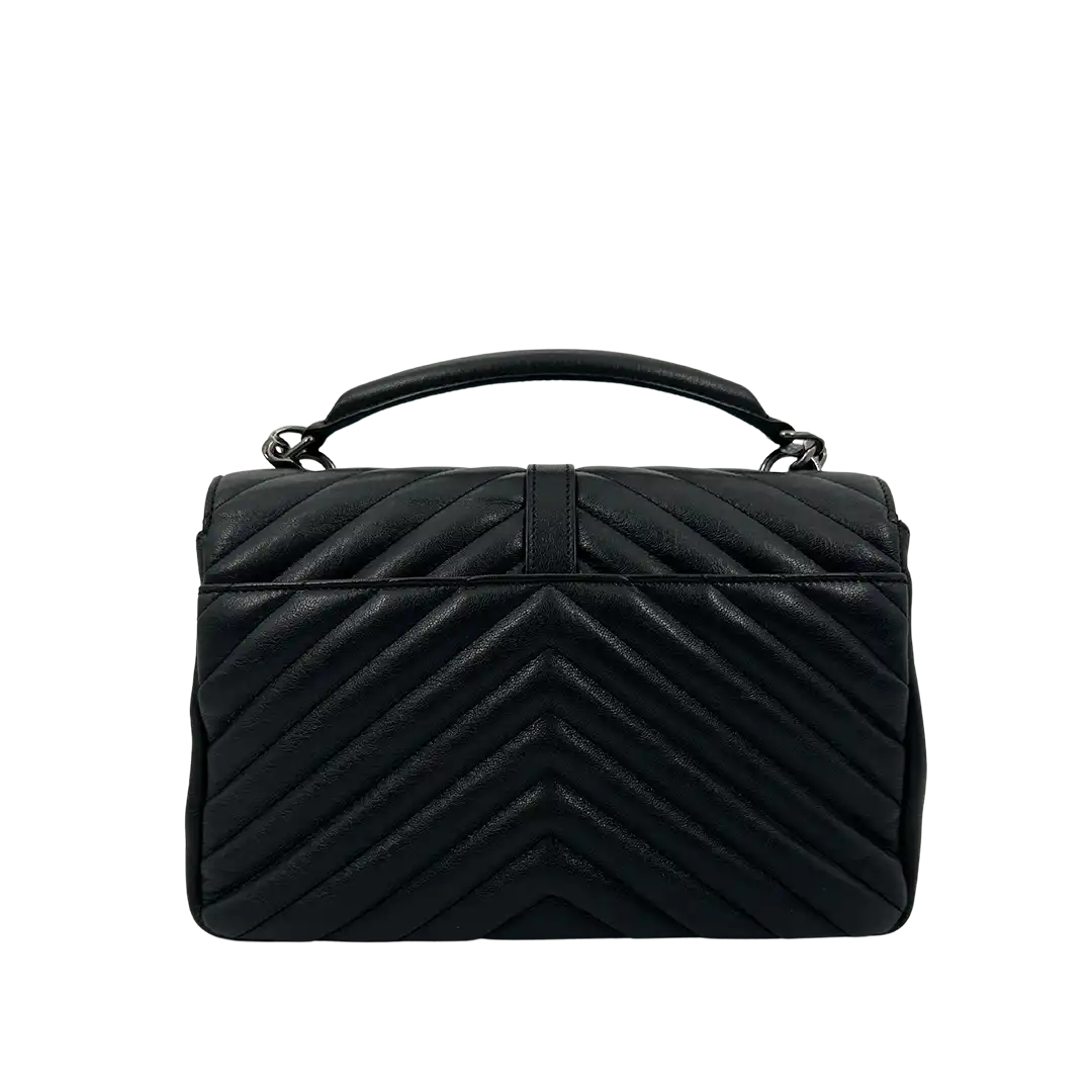 Saint Laurent YSL College Medium Handtasche schwarz Leder / sehr gut