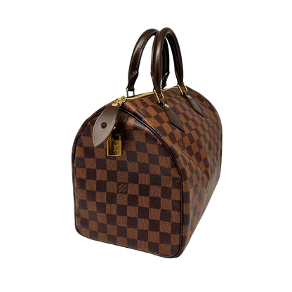 Louis Vuitton Speedy 30 Damier Ebene Hot Stamping J.S. Fullset / neuwertig Louis Vuitton