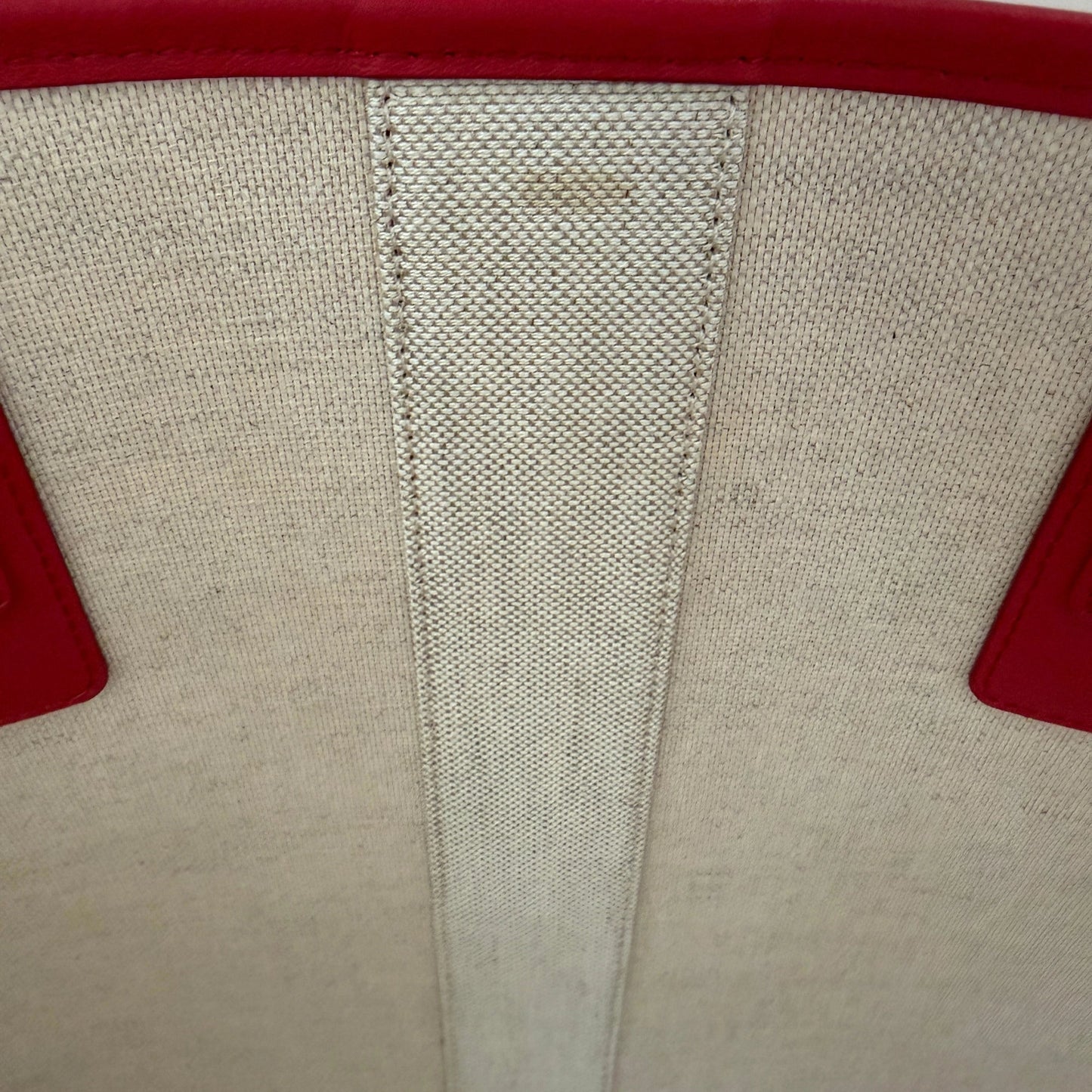 MCM Liz Shopper Visetos Canvas  rot weiss / neuwertig MCM