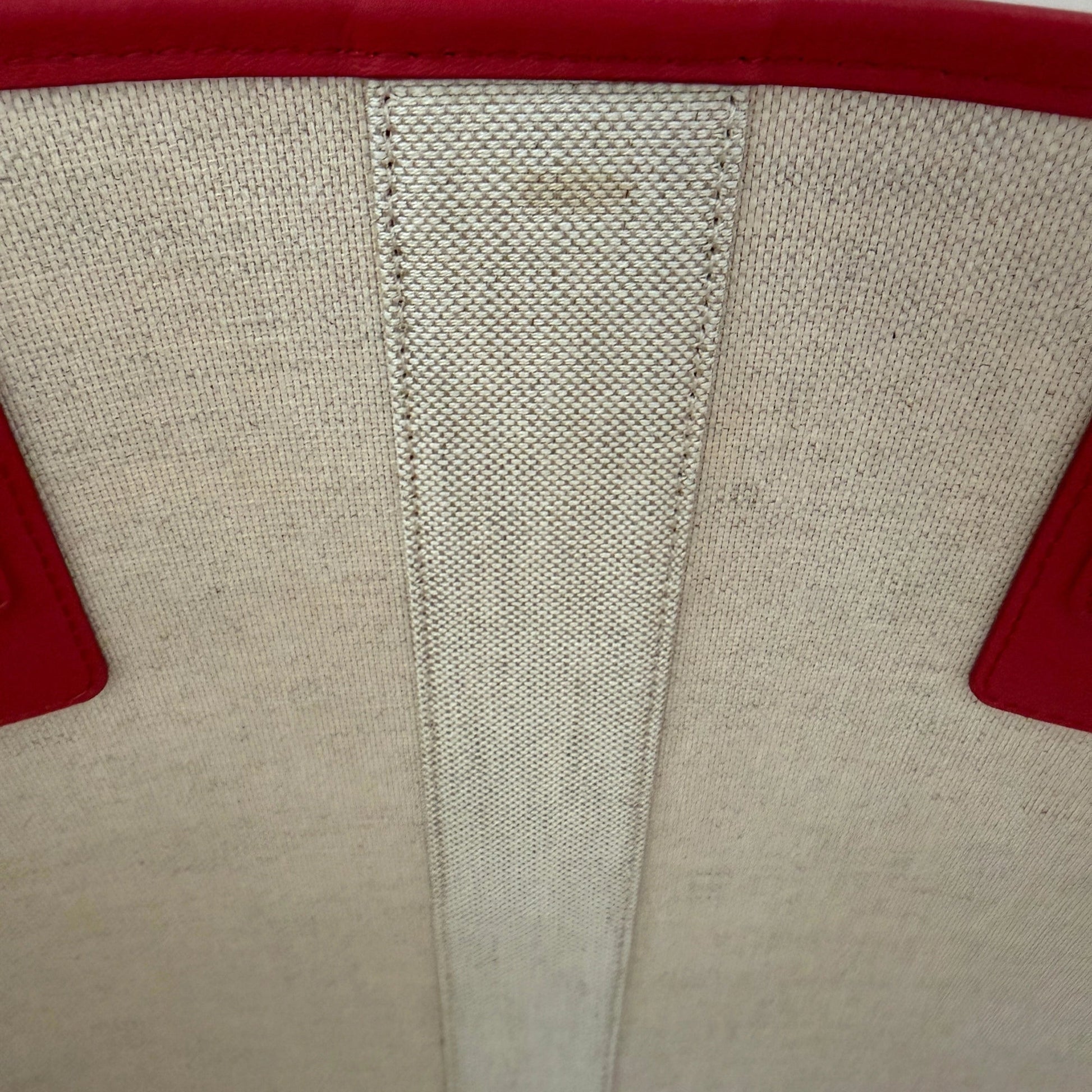 MCM Liz Shopper Visetos Canvas  rot weiss / neuwertig MCM
