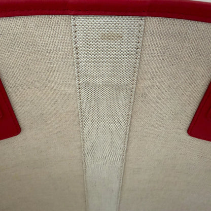 MCM Liz Shopper Visetos Canvas  rot weiss / neuwertig MCM