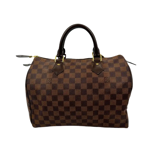 Louis Vuitton Speedy 30 Damier Ebene Hot Stamping D.C / Akzeptabel Louis Vuitton