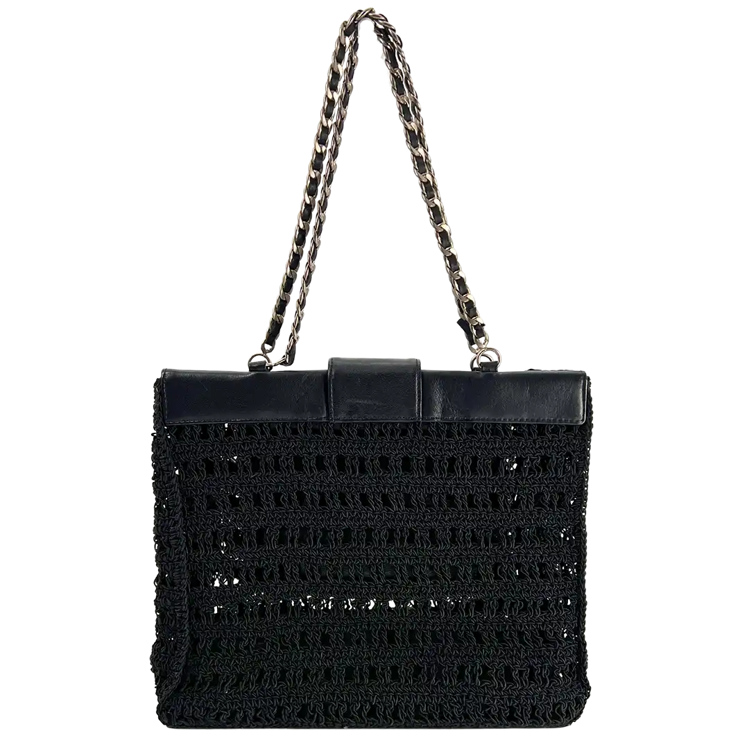 Chanel Vintage Supermodel Hakeltasche CC Logo sehr gut Echtheitscheck