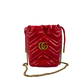 Gucci GG Marmont Leder Mini Bucket rot / sehr gut Gucci