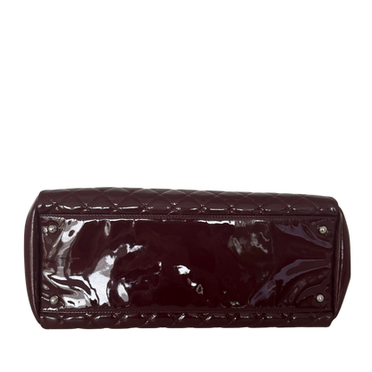 Chanel Mademoiselle Medium Schultertasche Lackleder Bordeaux / sehr gut Chanel