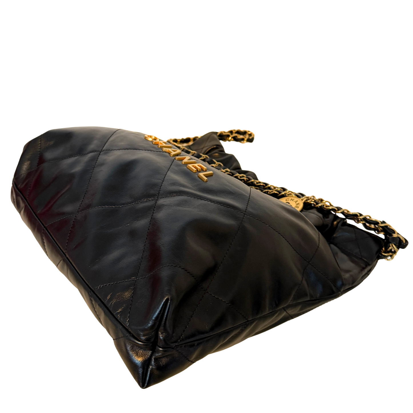 Chanel 22 kleine Hobo Bag Schwarz goldene Hardware Fullset / sehr gut Chanel