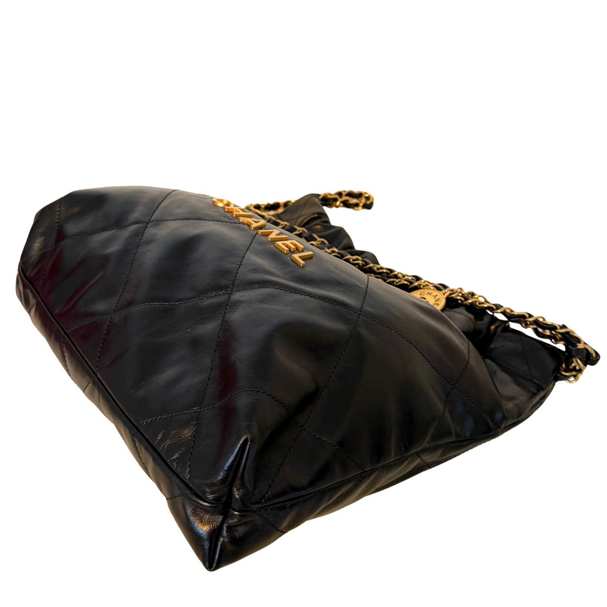 Chanel 22 kleine Hobo Bag Schwarz goldene Hardware Fullset / sehr gut Chanel