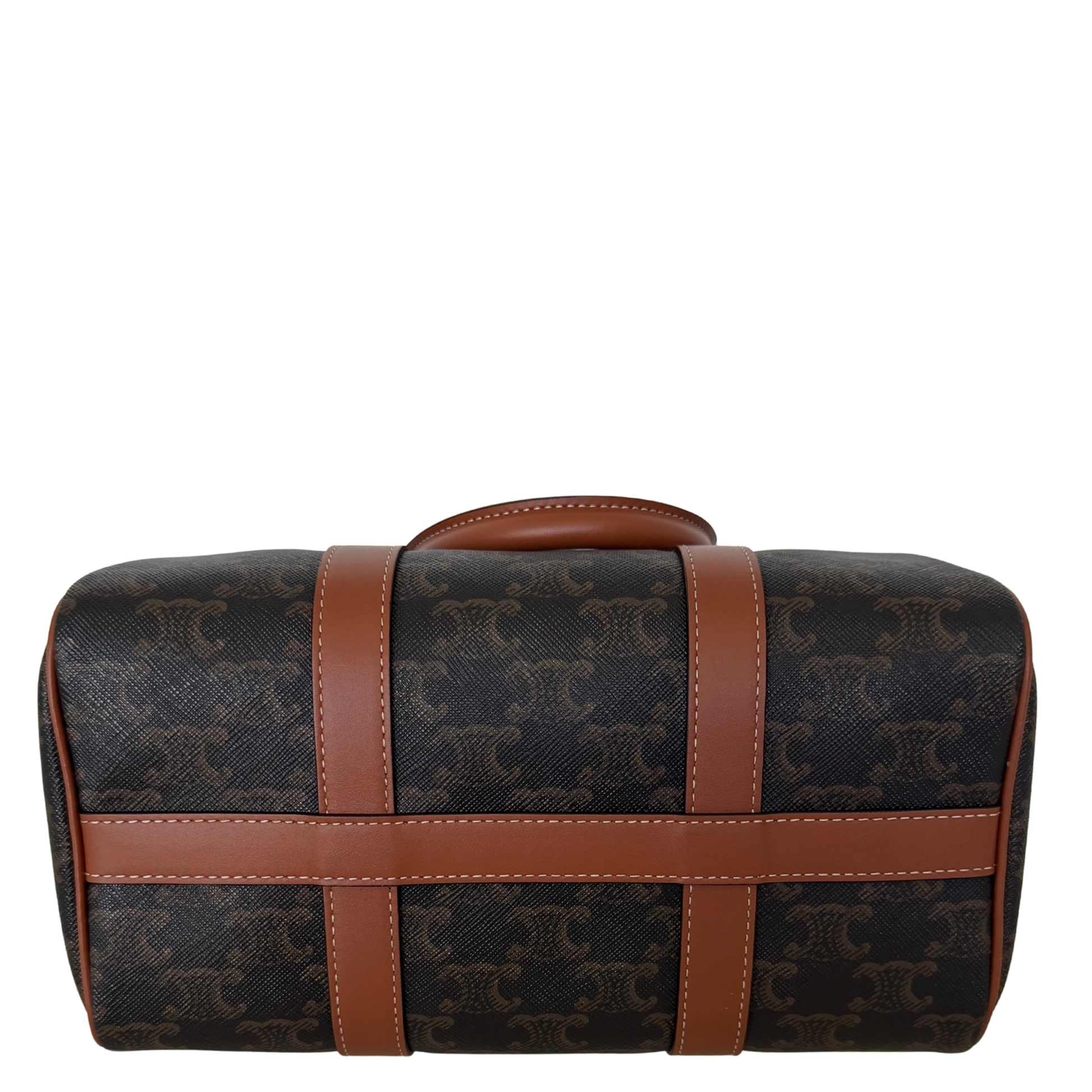 Celine mittelgroße Boston Bag aus Triomphe Canvas Fullset / neuwertig CELINE