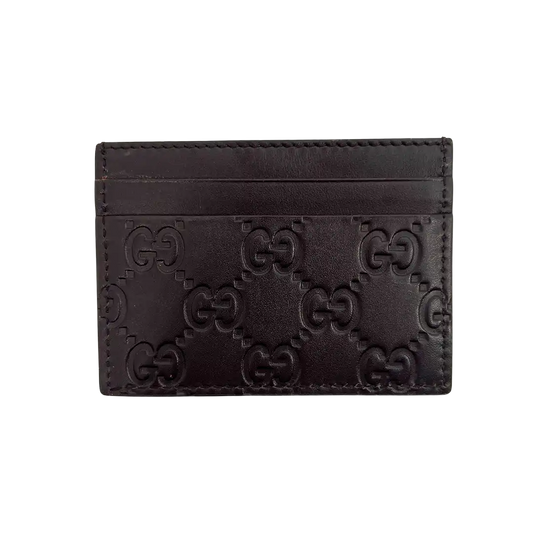 Gucci Guccissima Monogram Leder Cardholder Kartenetui braun / sehr gut Gucci