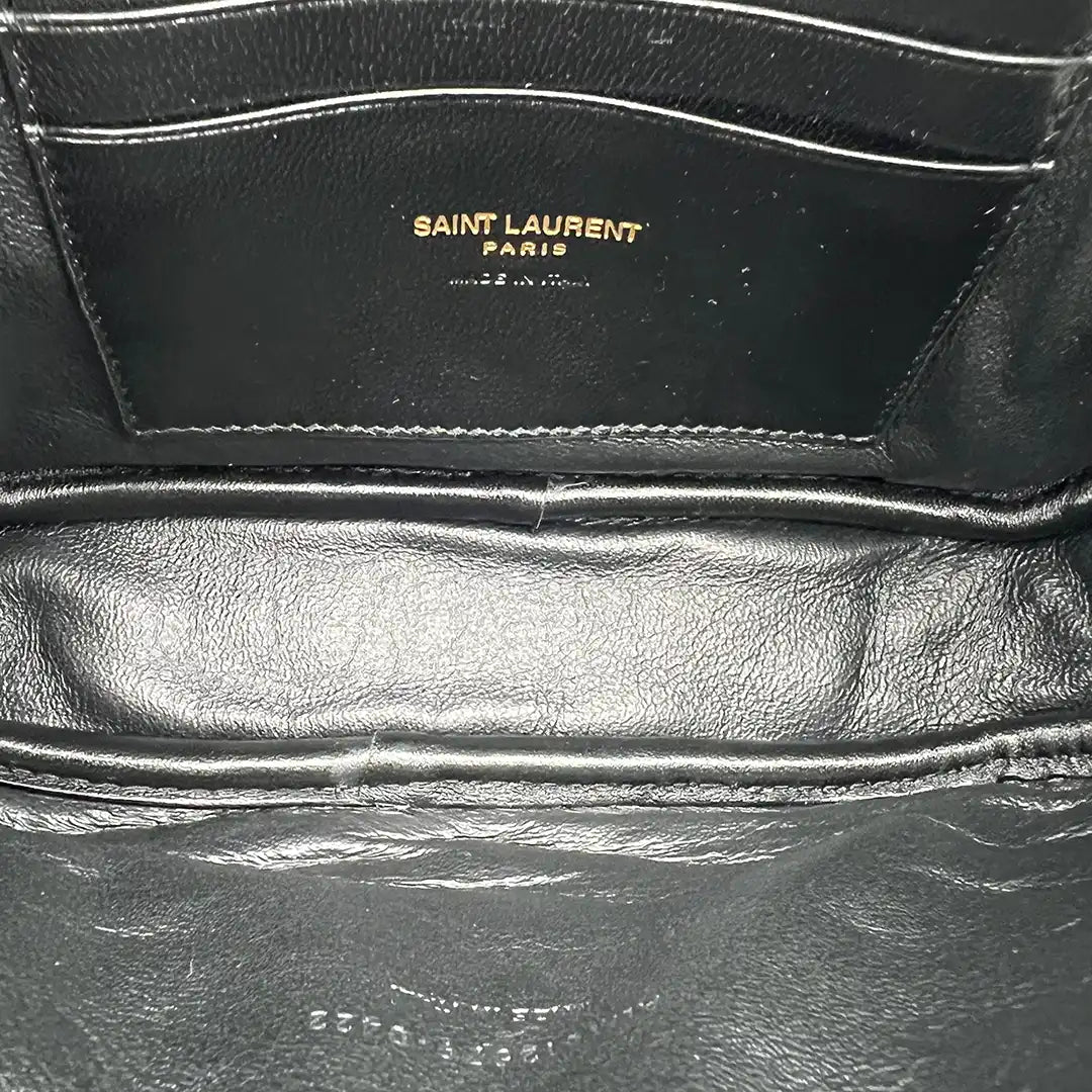 Saint Laurent Mini Lou schwarz gold innen