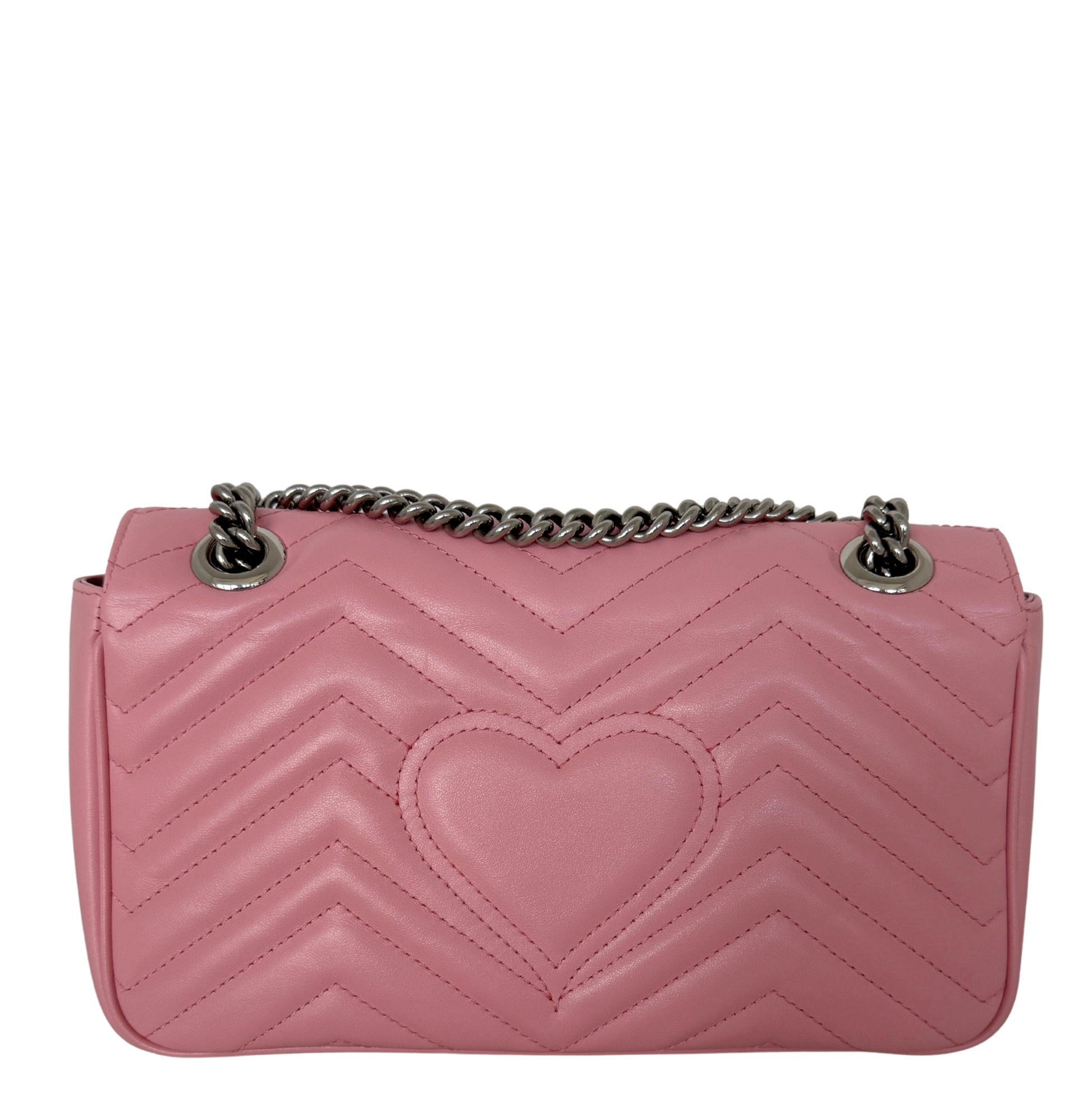 Gucci GG Marmont Small pink silber Hardware / neuwertig Gucci