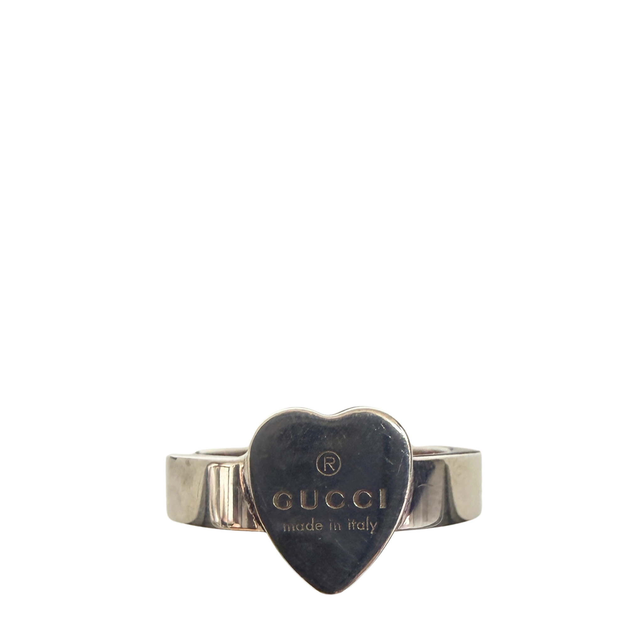 Gucci Ring mit Herz-Anhänger 925er silber Größe 10 / gut Gucci