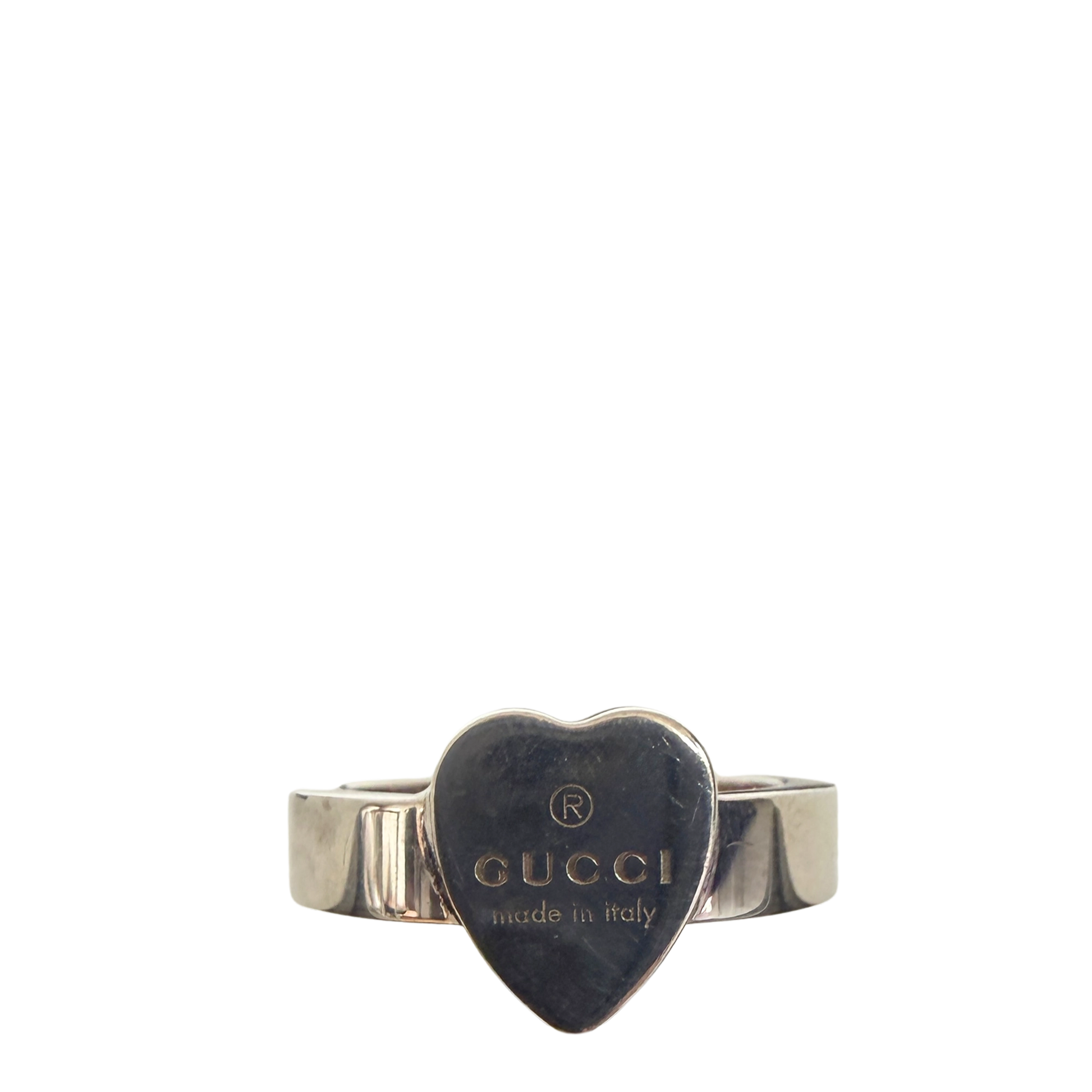 Gucci Ring mit Herz-Anhänger 925er silber Größe 10 / gut Gucci