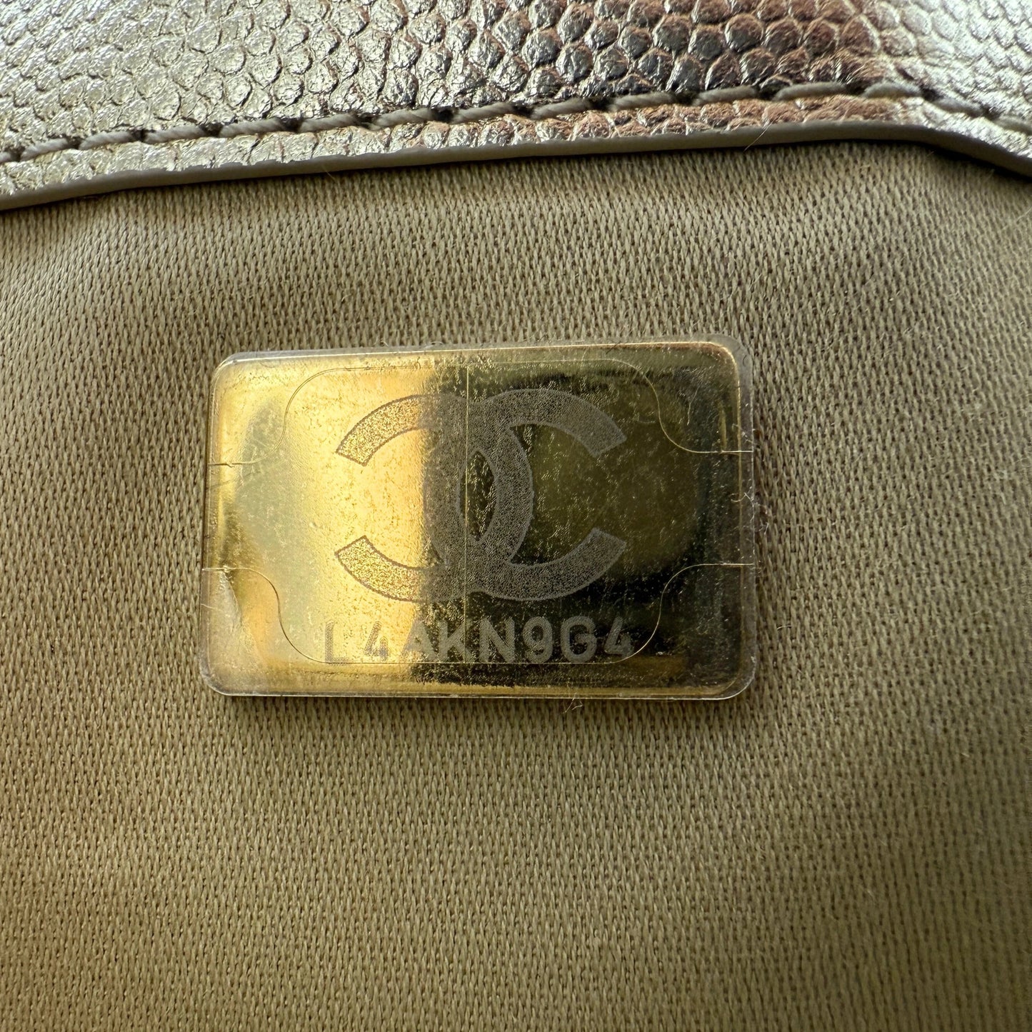 Chanel 25 Small Metallic Champagner Gold Fullset / neuwertig Chanel