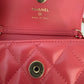 Chanel Mini Wallet on Chain rosa apricot selten / ungetragen Chanel