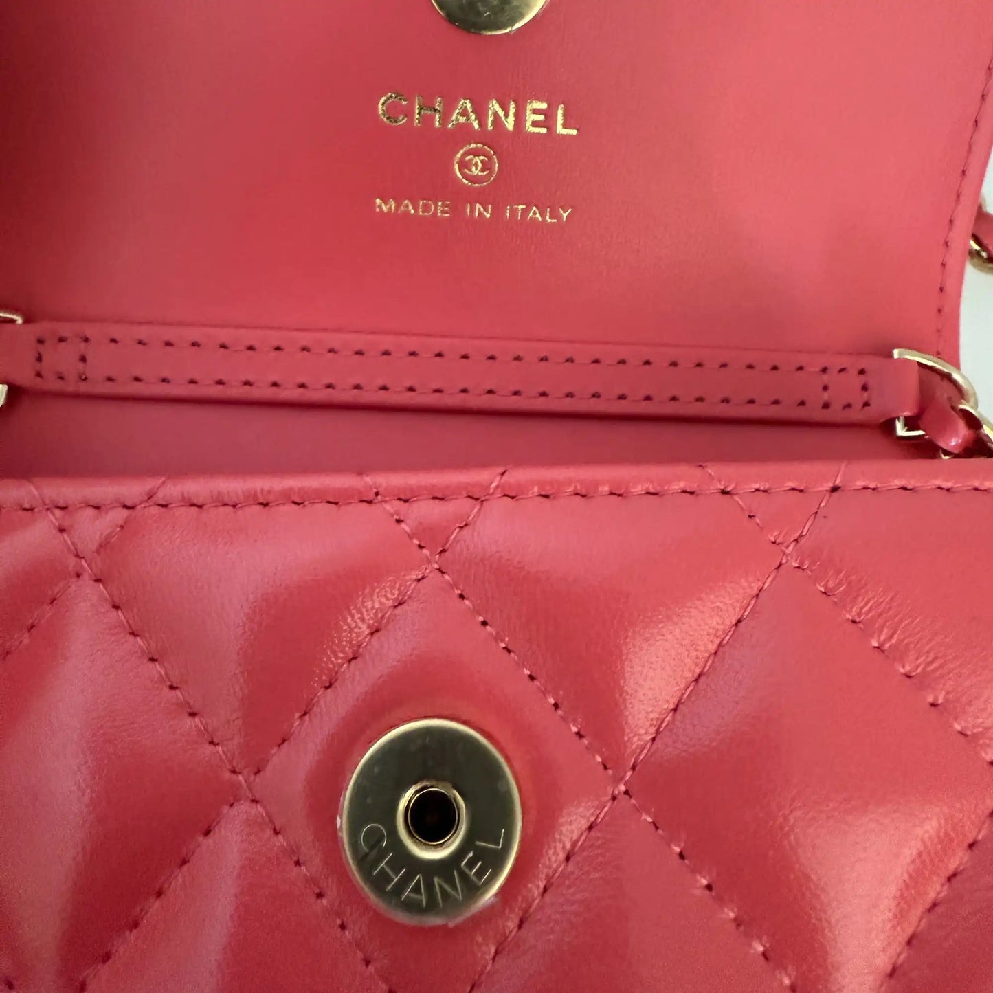 Chanel Mini Wallet on Chain rosa apricot selten / ungetragen Chanel