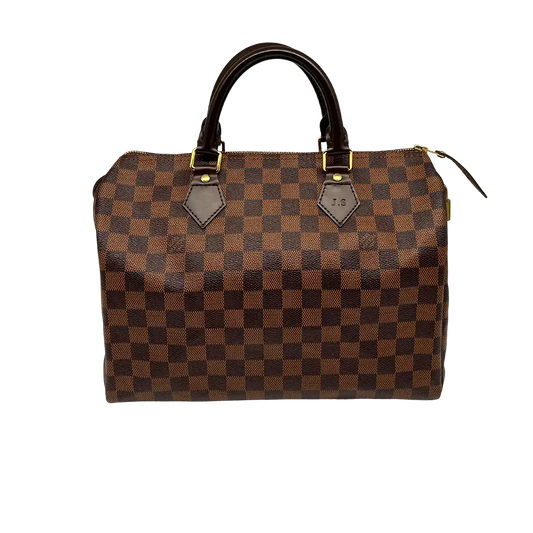 Louis Vuitton Speedy 30 Damier Ebene Hot Stamping J.S. Fullset / neuwertig Louis Vuitton