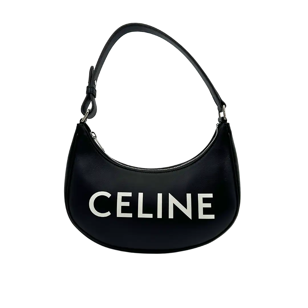 CELINE Ava Tasche glattes Kalbsleder mit Celine-Print / neuwertig CELINE