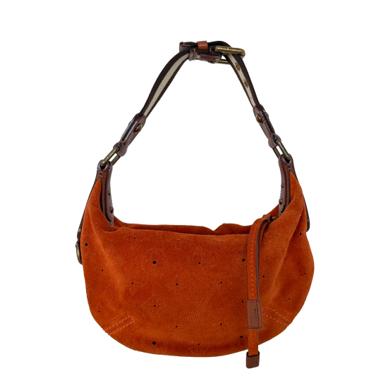 Louis Vuitton Limited Edition Orange Monogram Suede Onatah PM Bag / neuwertig Louis Vuitton