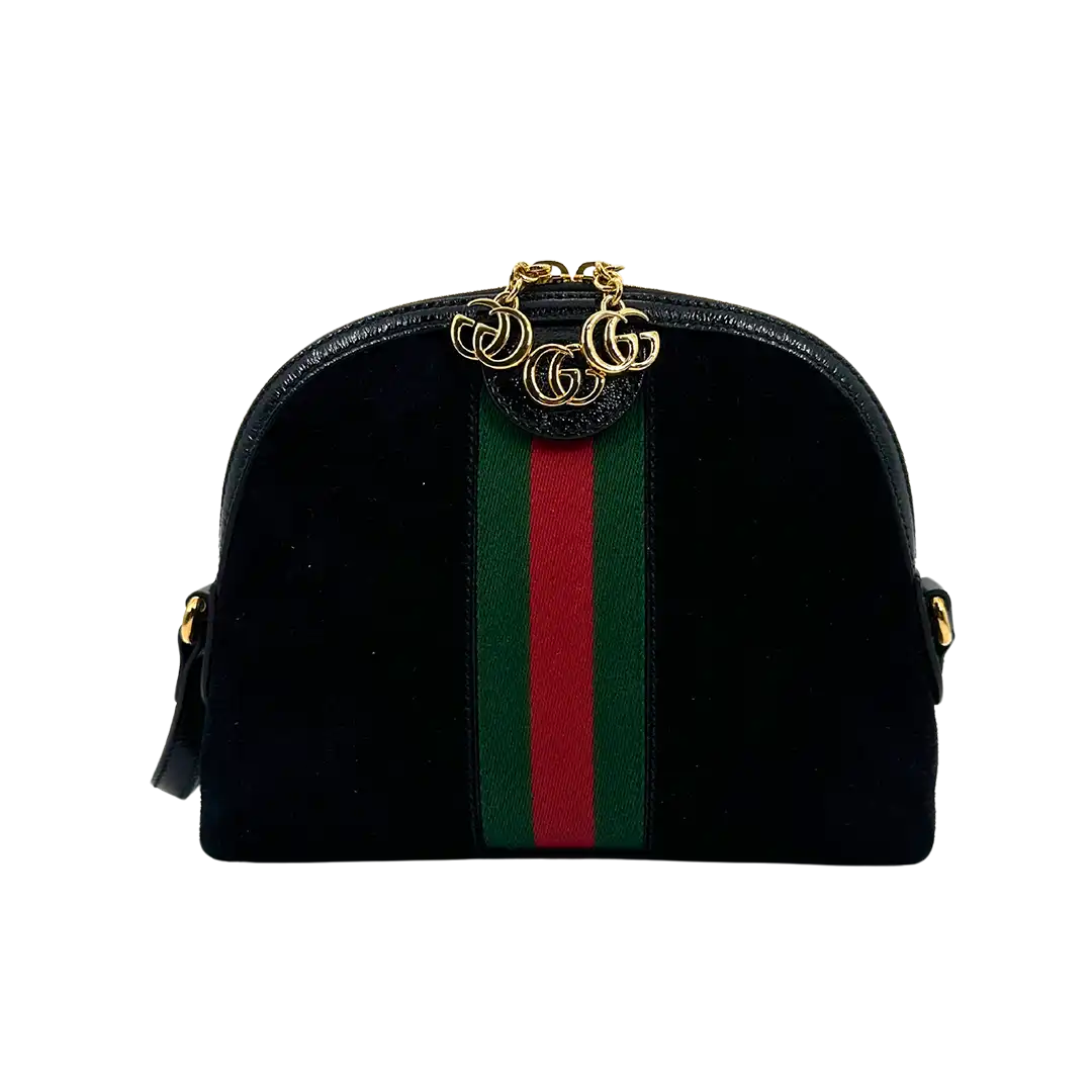 Gucci Ophidia GG Dome Bag small schwarz Wildleder / sehr gut Gucci