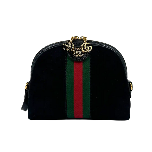 Gucci Ophidia GG Dome Bag small schwarz Wildleder / sehr gut Gucci