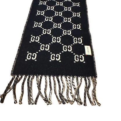 Gucci Schal aus Wolle Marine X Beige / neuwertig Gucci
