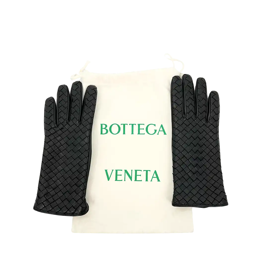 Bottega Veneta Intrecciato Leder Handschuhe Bottega Veneta