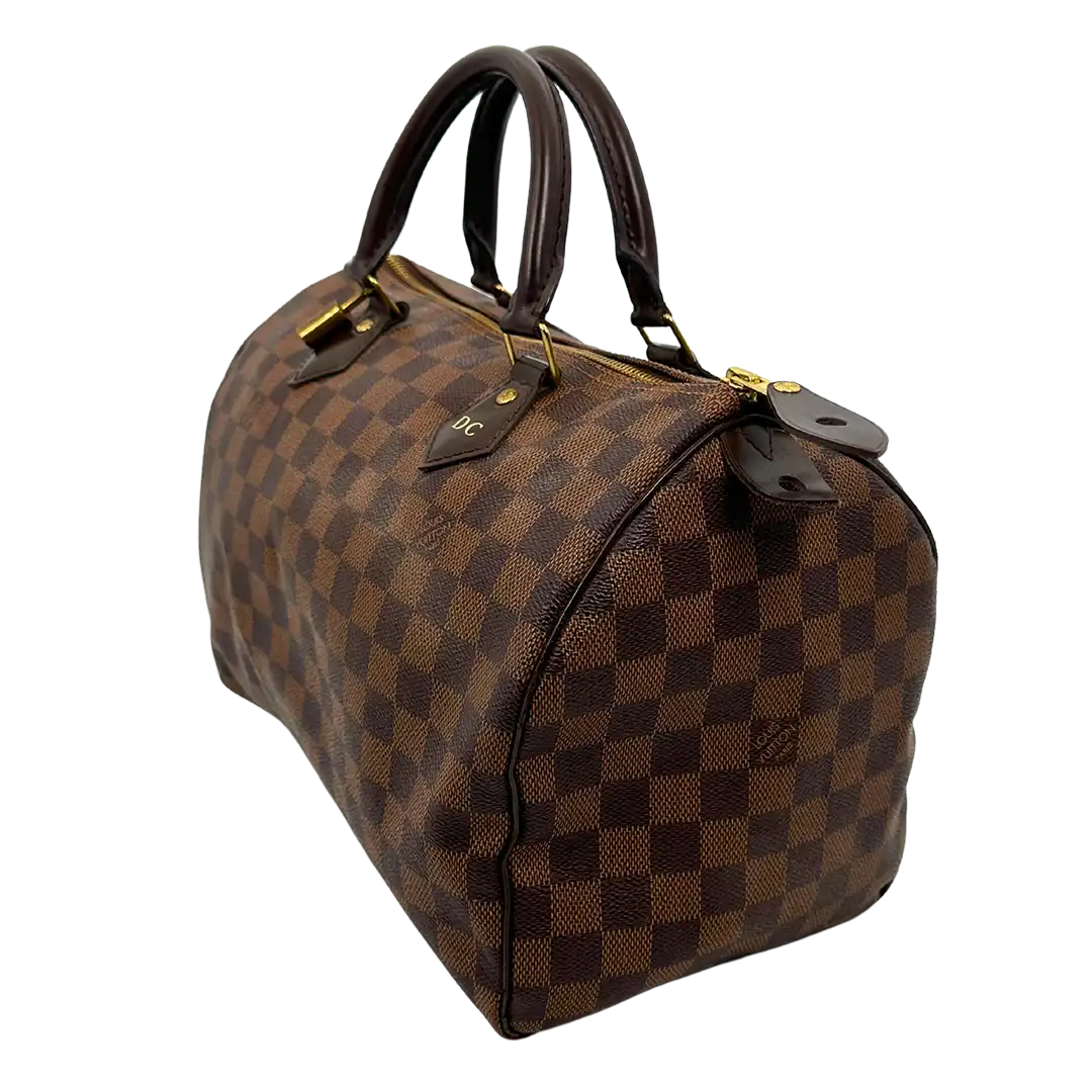 Louis Vuitton Speedy 30 Damier Ebene Hot Stamping D.C Akzeptabel