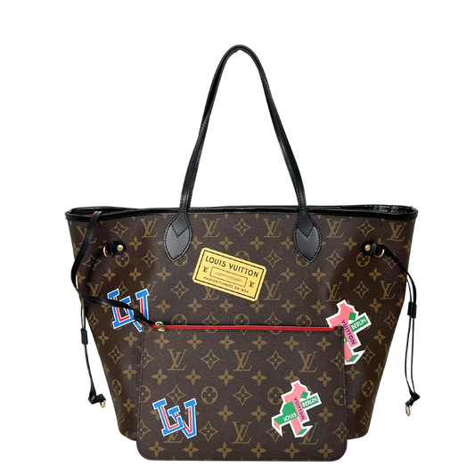 Louis Vuitton Neverfull MM My LV World Tour Monogram Canvas Berlin Fullset / sehr gut Louis Vuitton