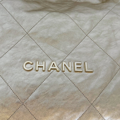 Chanel 22 mittelgroße Hobo Bag gold, goldene Hardware Fullset / sehr gut Chanel