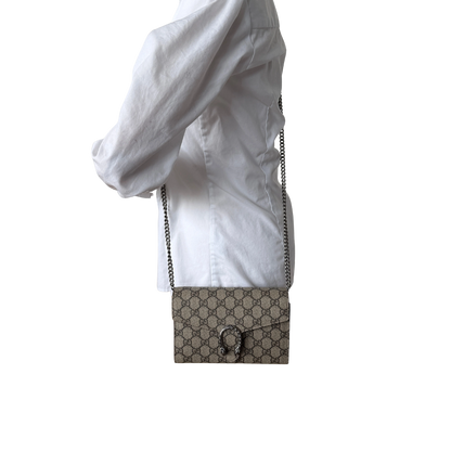 Gucci Dionysus GG Supreme  Wallet on Chain / neuwertig Gucci
