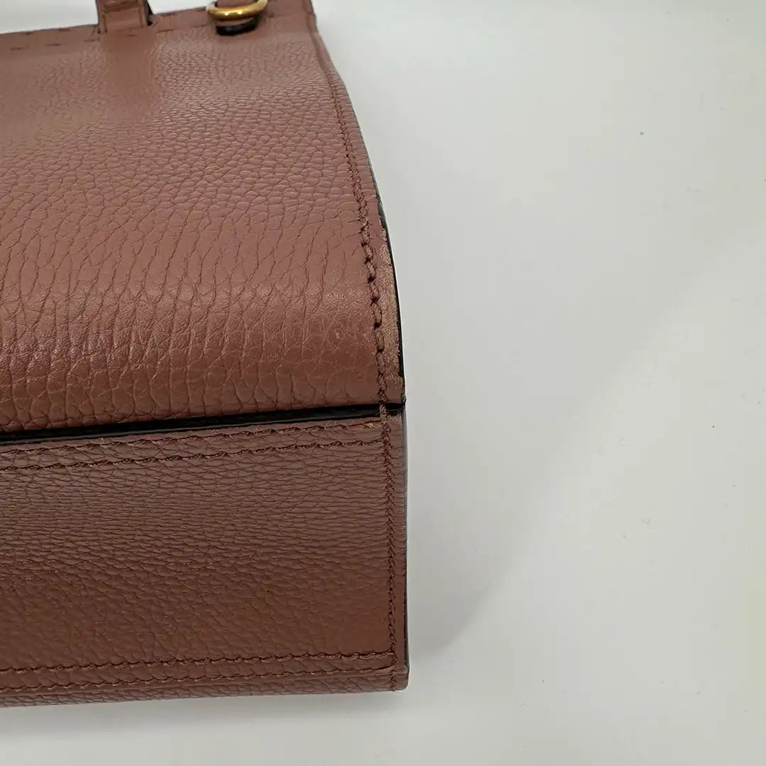 Gucci GG Marmont Top Handle Bag altrosa / braun / gut Gucci