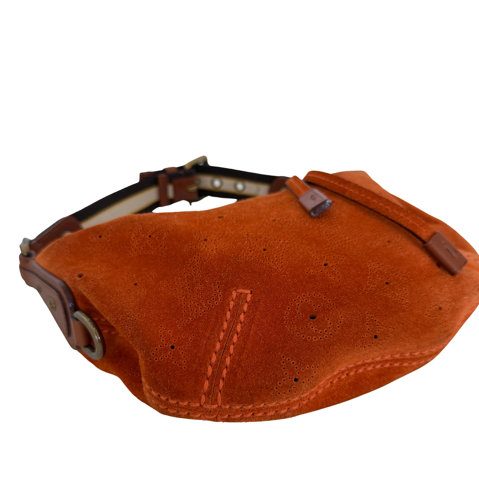 Louis Vuitton Limited Edition Orange Monogram Suede Onatah PM Bag / neuwertig Louis Vuitton