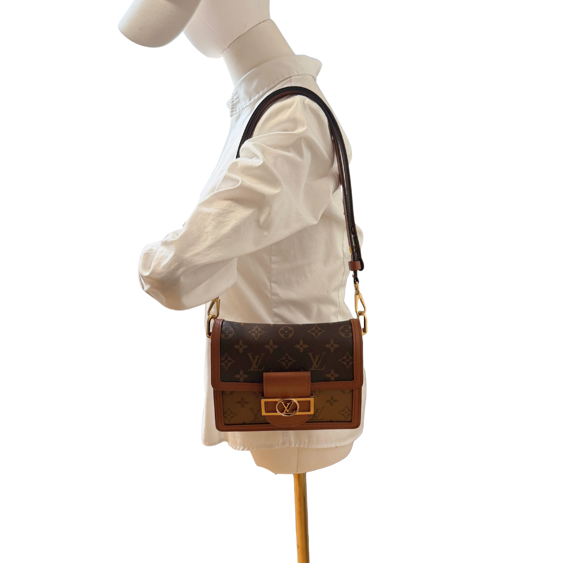 Louis Vuitton Mini Dauphine Monogram Reverse Canvas Fullset / sehr gut Louis Vuitton