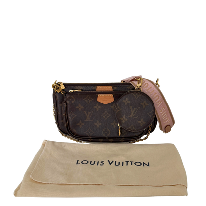 Louis Vuitton Multi Pochette Accessoires Monogram Canvas Rose Clair / sehr gut Louis Vuitton