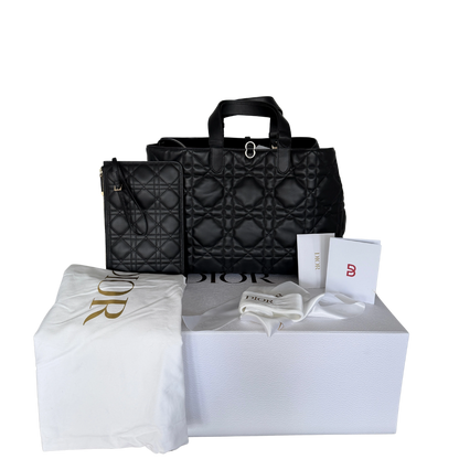Dior Toujours Tasche schwarz groß Leder Fullset / neuwertig Dior