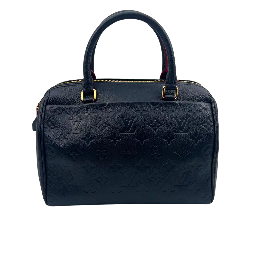 Louis Vuitton Speedy 25 Bandouliere Monogram empreinte Leder marine / sehr gut Louis Vuitton