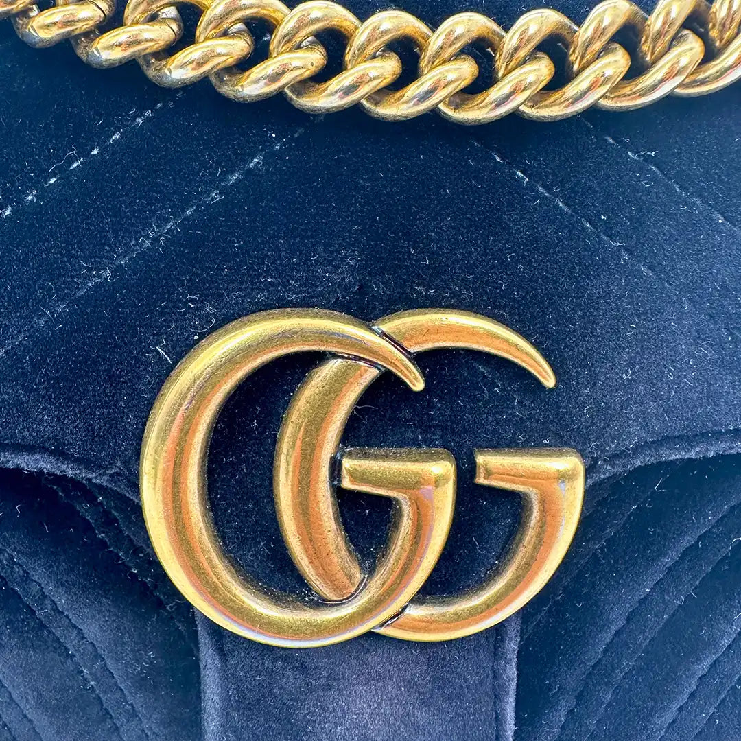 Gucci GG Marmont schwarz Fullset Small / gut