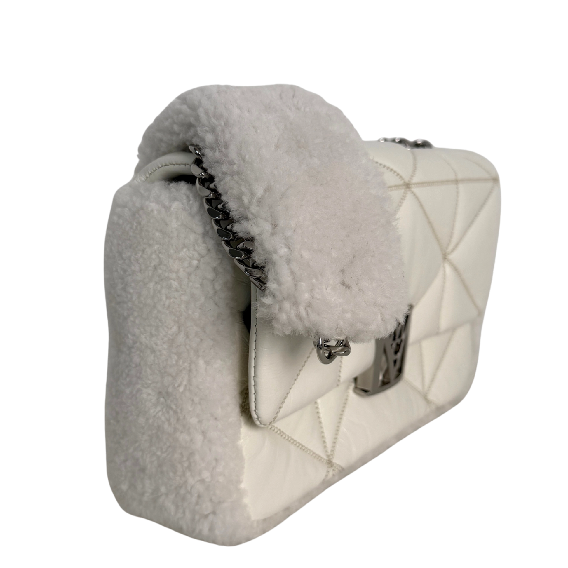 MCM Travia Shearling Shoulder Bag Off- White / neuwertig MCM