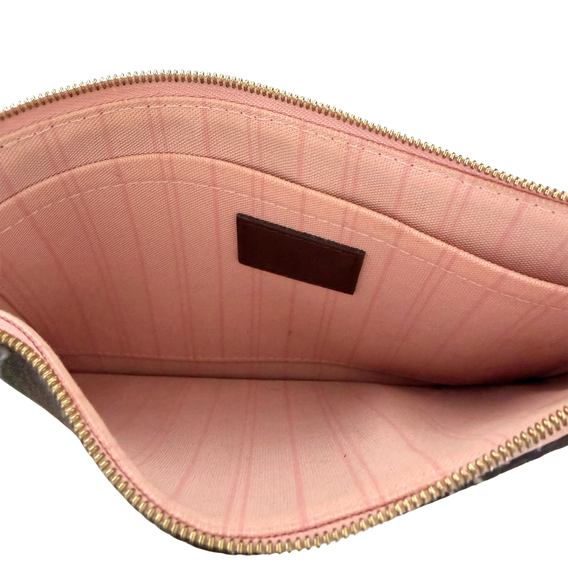 Louis Vuitton Neverfull MM Damier Ebene Rose Ballerine / sehr gut Louis Vuitton